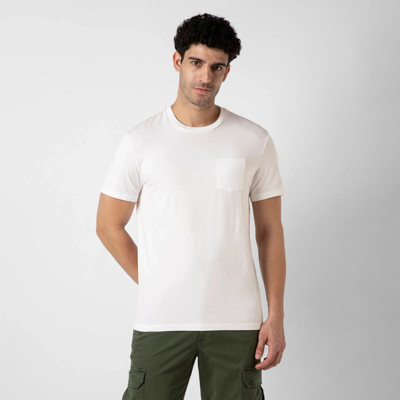White Bamboo Pocket Tee