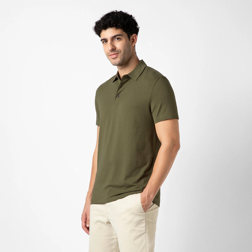Bamboo Polo Fern side on model