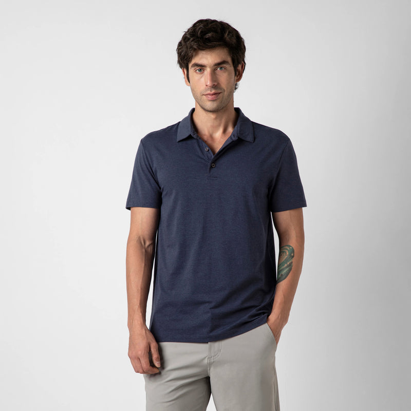 Navy Bamboo Polo