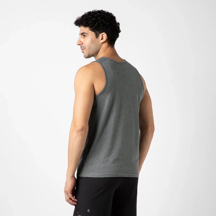 Bamboo Tank Charcoal back on model