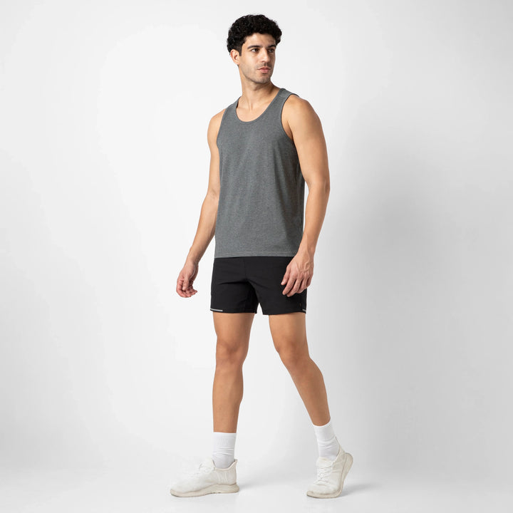 Bamboo Tank Charcoal full body on model