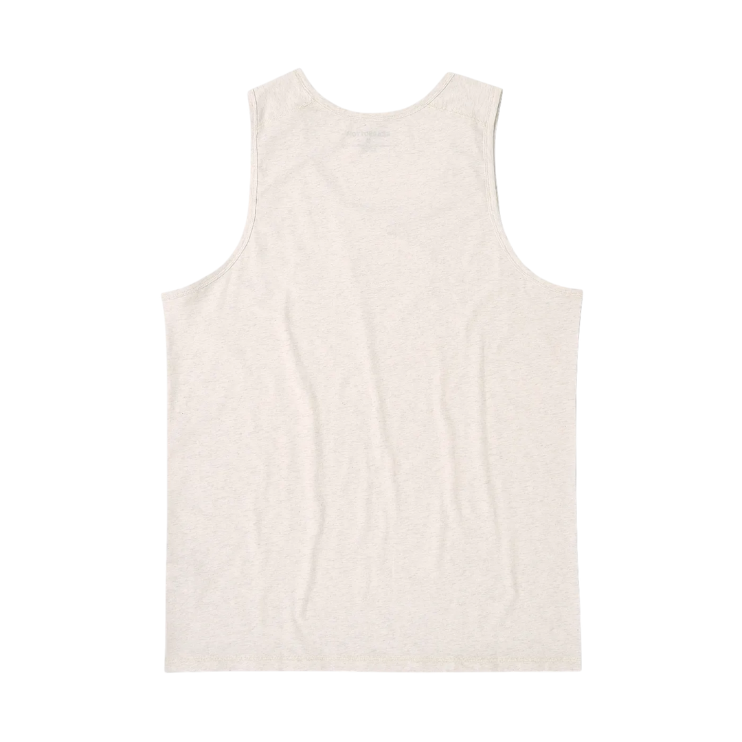 Bamboo Tank Ecru back flat