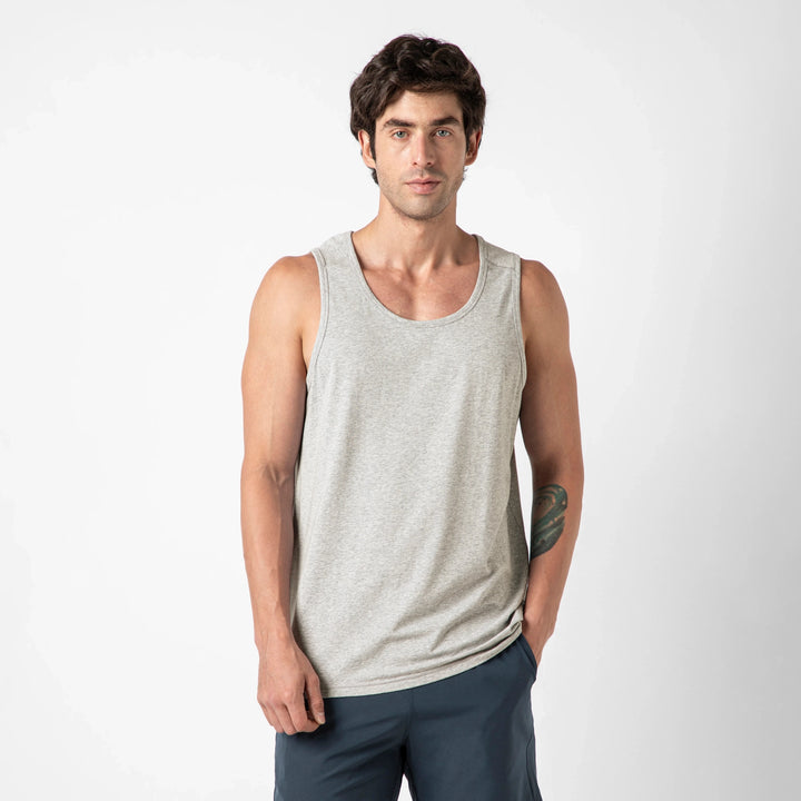 Bamboo Tank Grey front on model