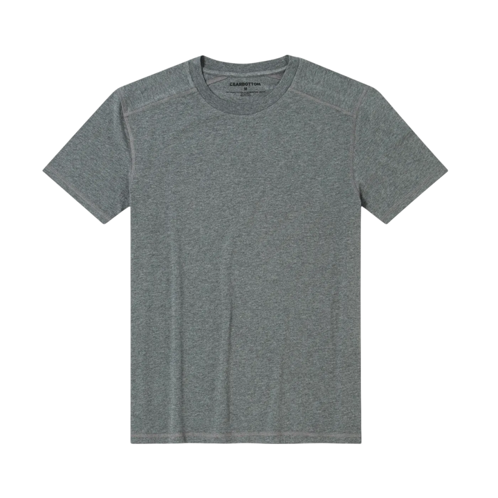 Bamboo Tee Charcoal Black front flat