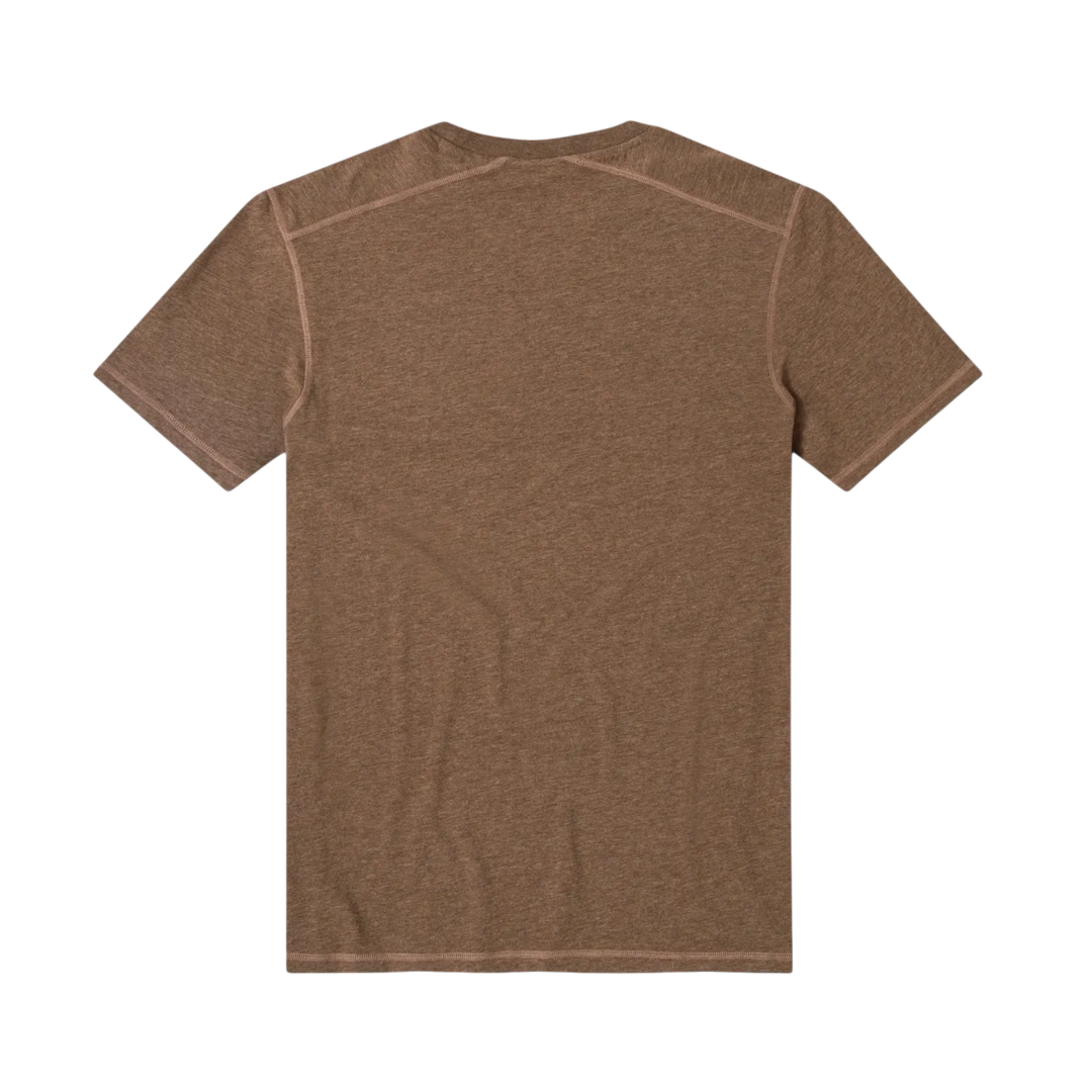 Bamboo Tee Cocoa back flat