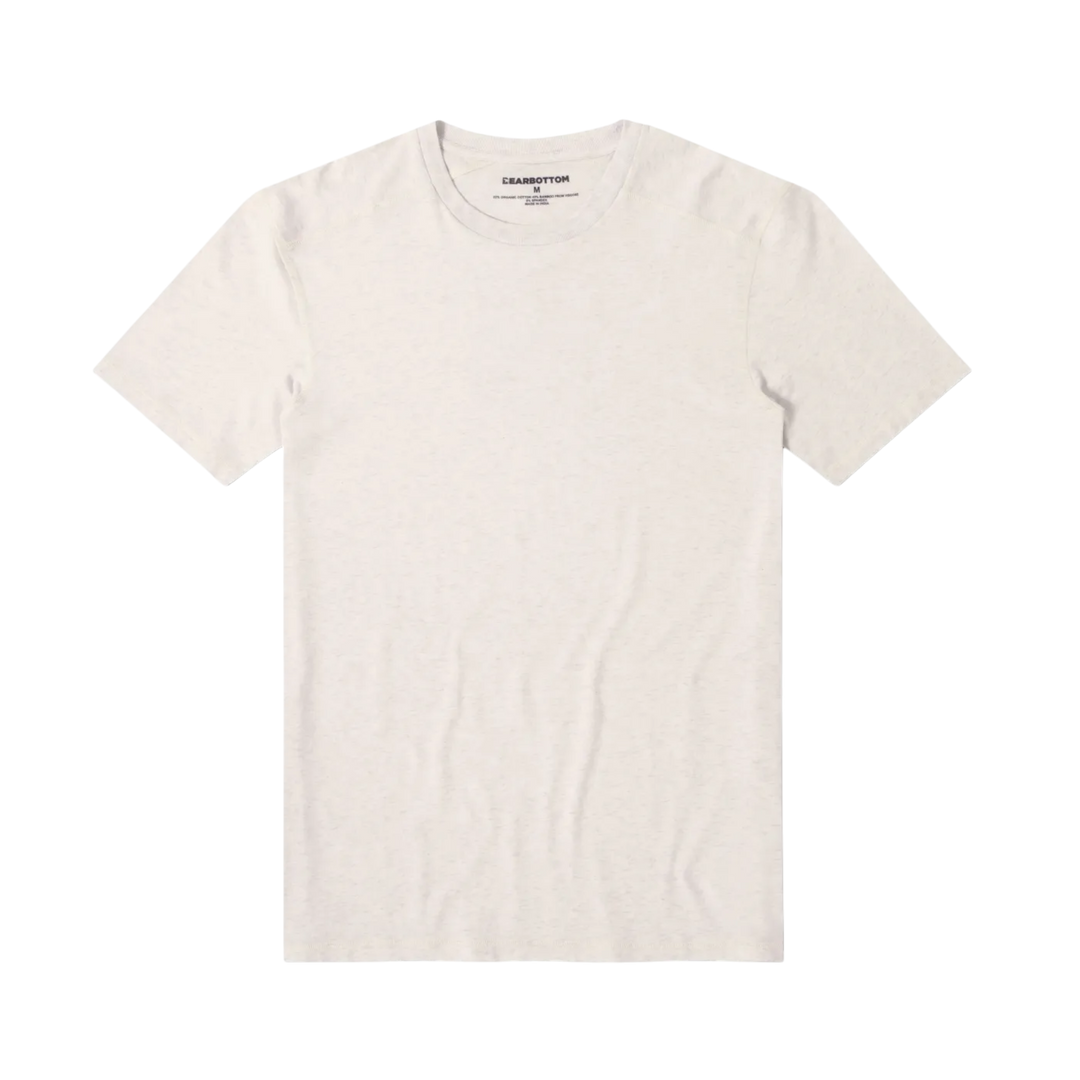 Bamboo Tee Ecru front flat