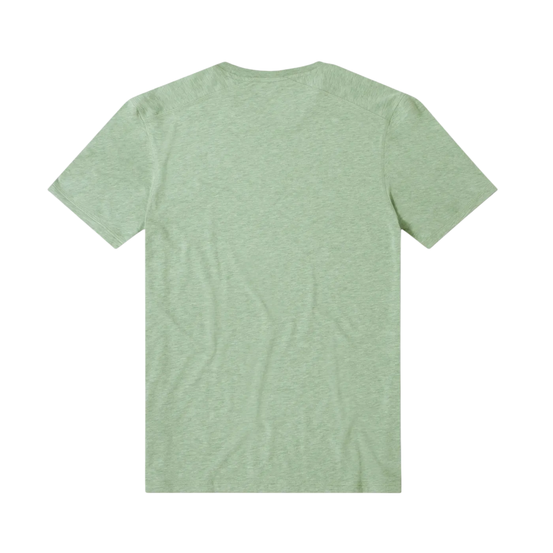 Bamboo Tee Pistachio back flat