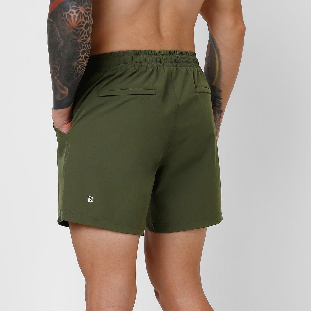 Base Short Military Green 5" back on model