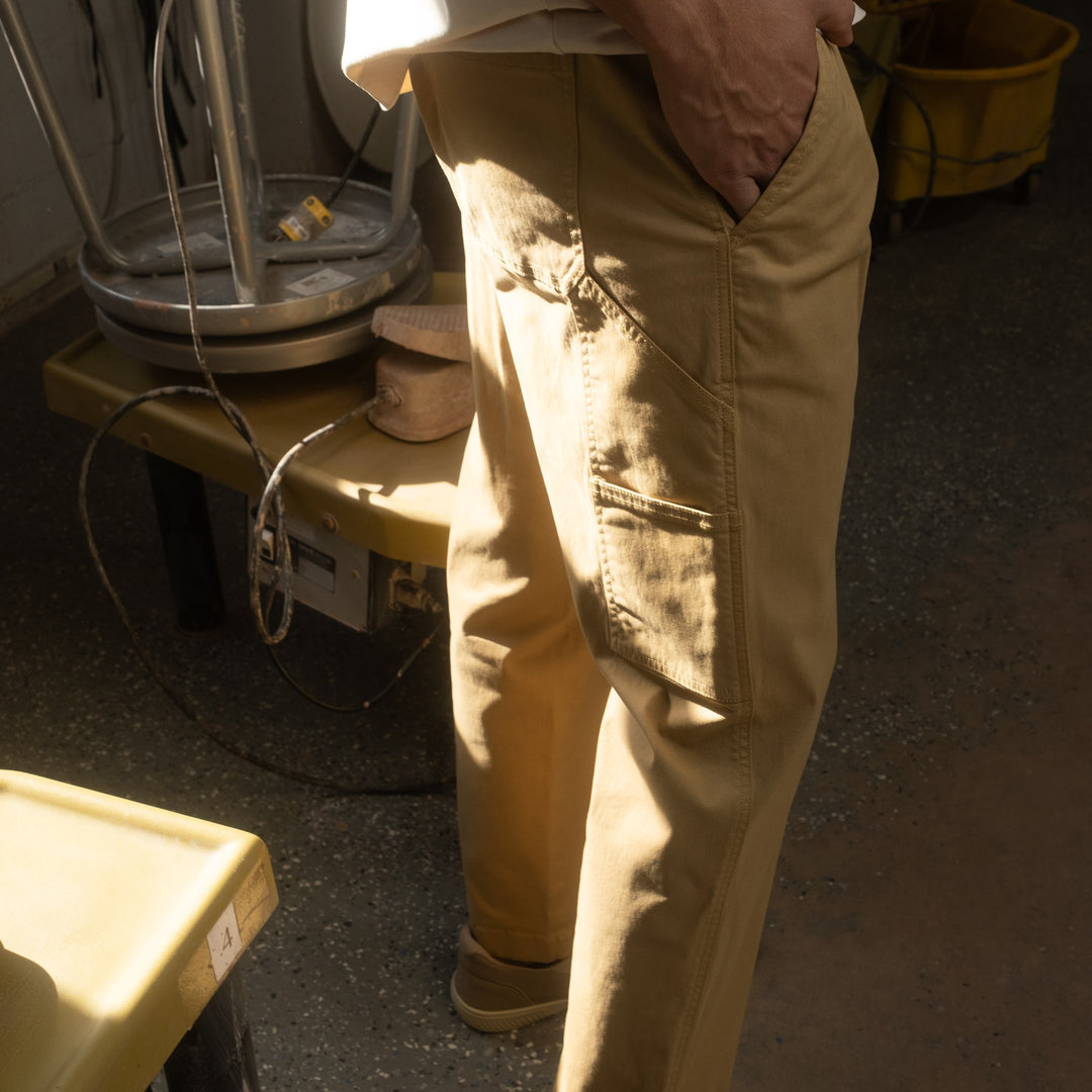 Stretch Utility Pant Natural stash detail