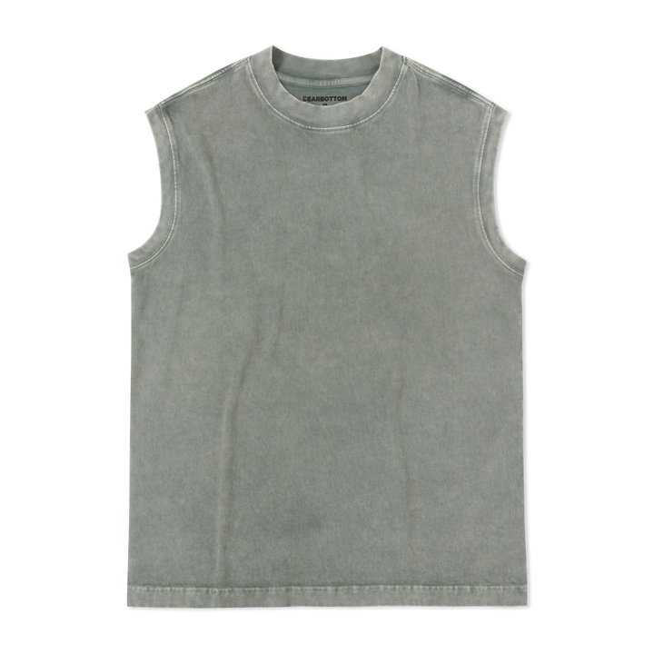 Boxy Tank Graphite flat front