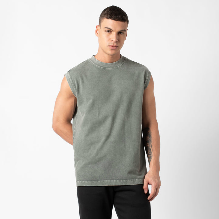 Boxy Tank Graphite front on model