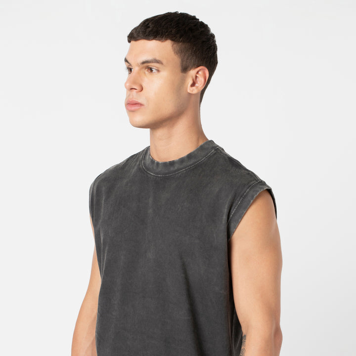 Boxy Tank Shadow close up on model