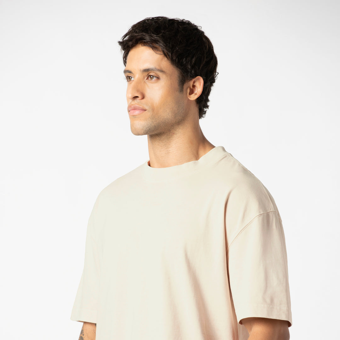 Boxy Tee Bone close up on model