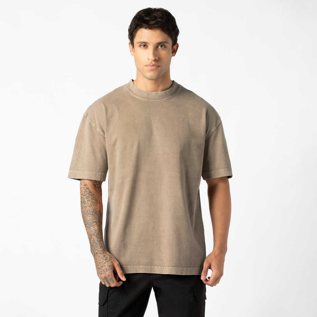 Boxy Tee Driftwood front on model