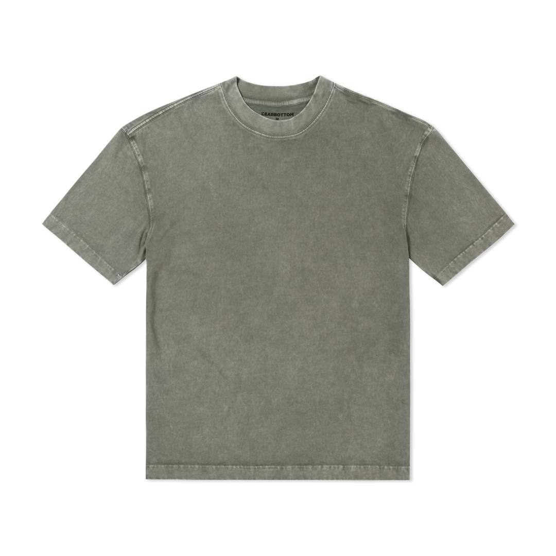 Boxy Tee Graphite flat front