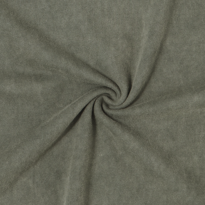 Boxy Tee Graphite fabric detail