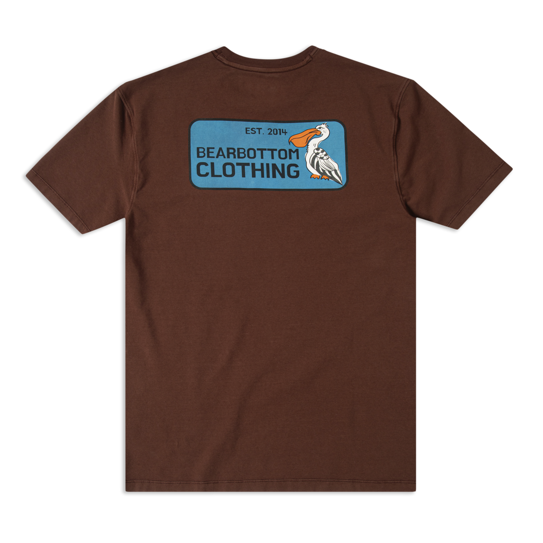 Natural Dye Graphic Tee Brown Pelican front