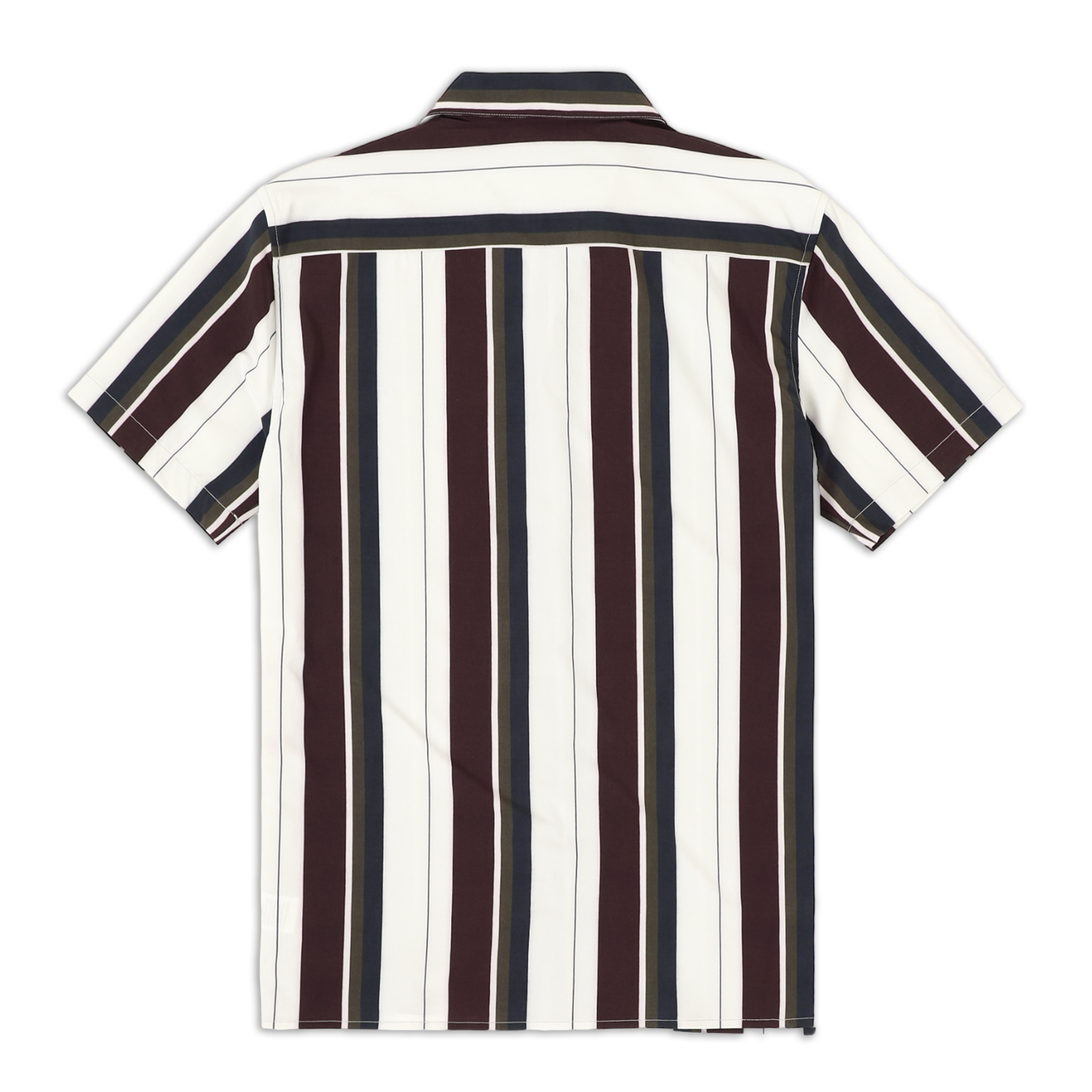 Cabana Camp Collar Vintage Stripe Back with camp collar and short sleeves