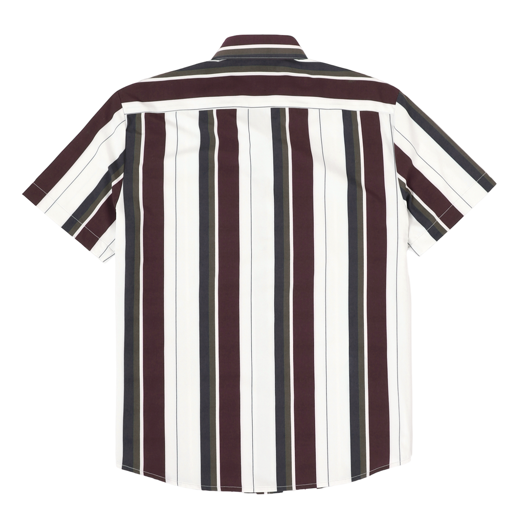 Cabana Shirt Vintage Stripe back with short sleeves and collar