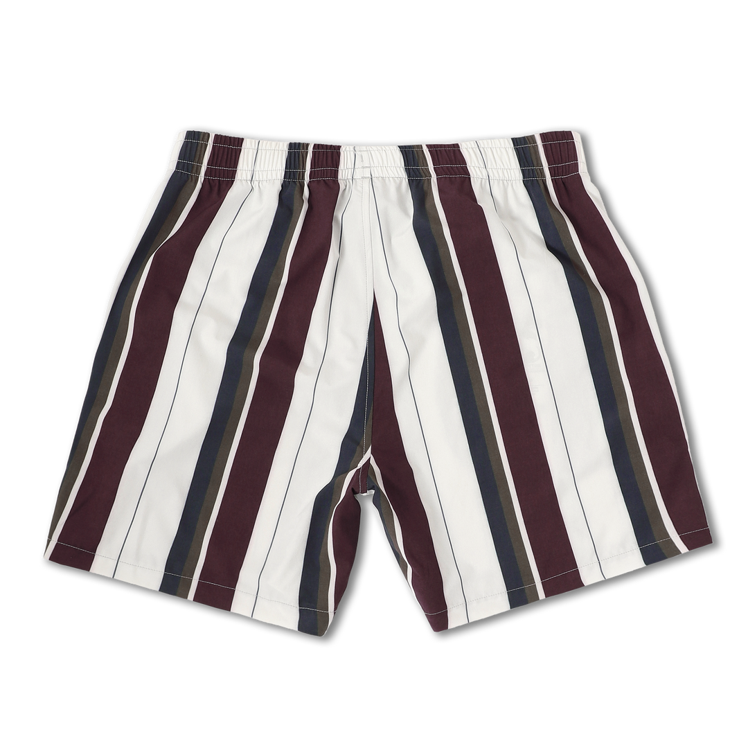 Cabana Short 5.5" Vintage Stripe back with elastic waistband