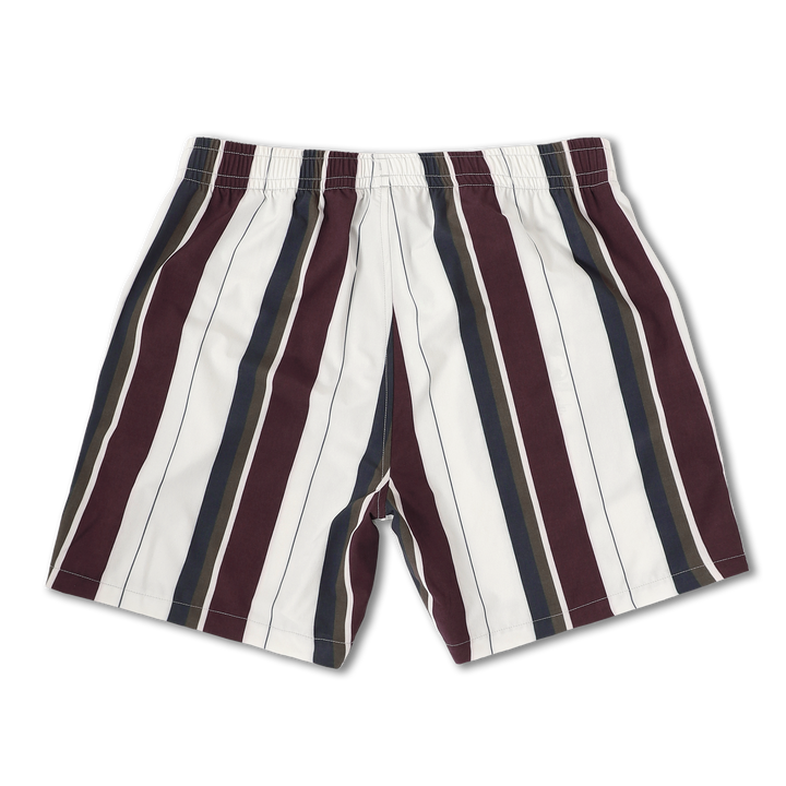 Cabana Short 5.5" Vintage Stripe back with elastic waistband
