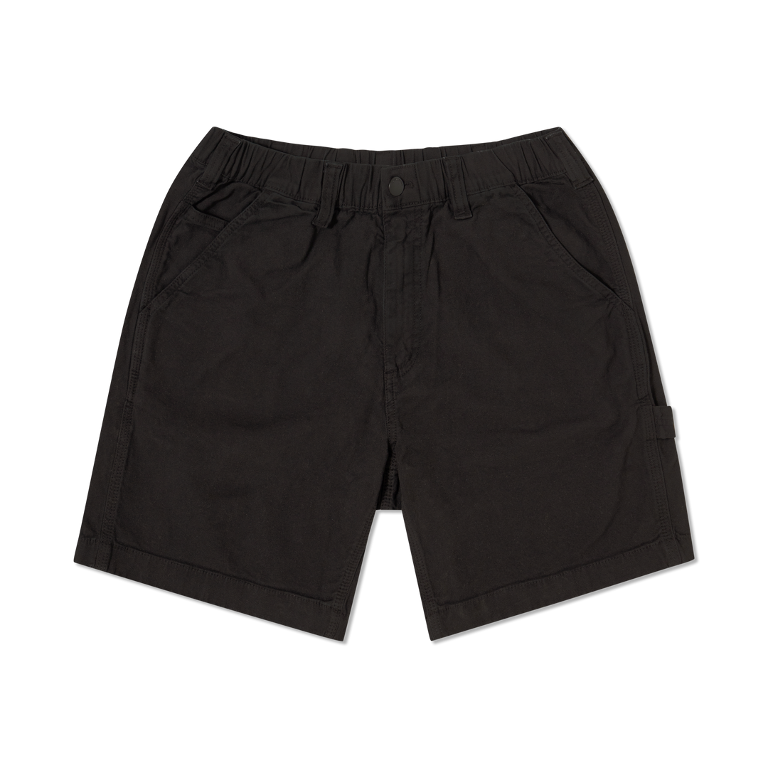 Canvas Short Black front flat
