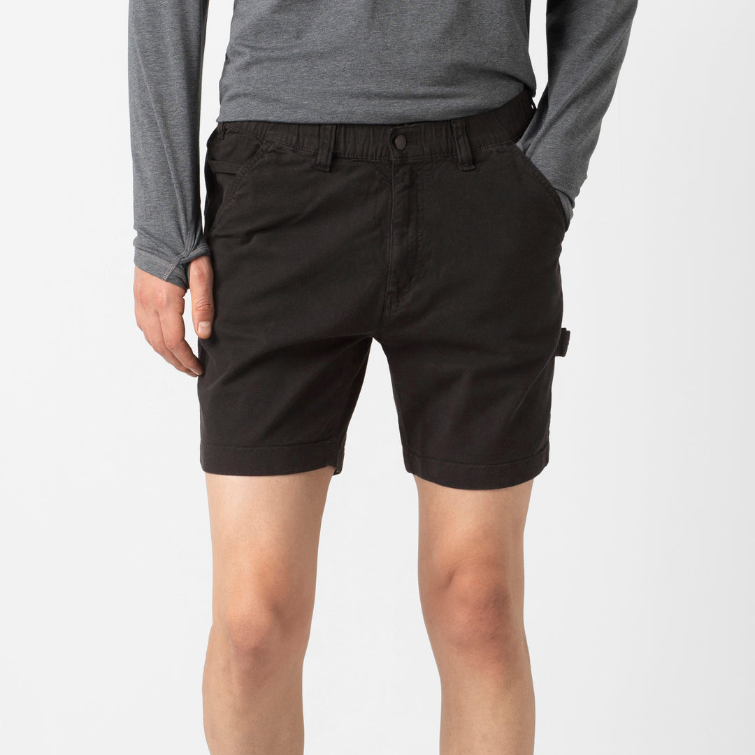 Canvas Short Black front on model
