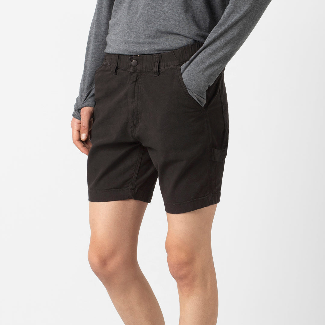 Canvas Short Black side on model