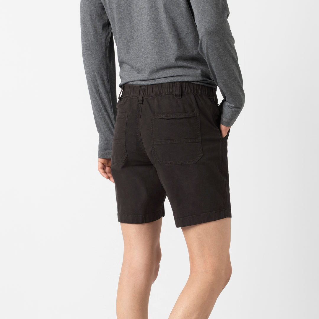 Canvas Short Black back on model