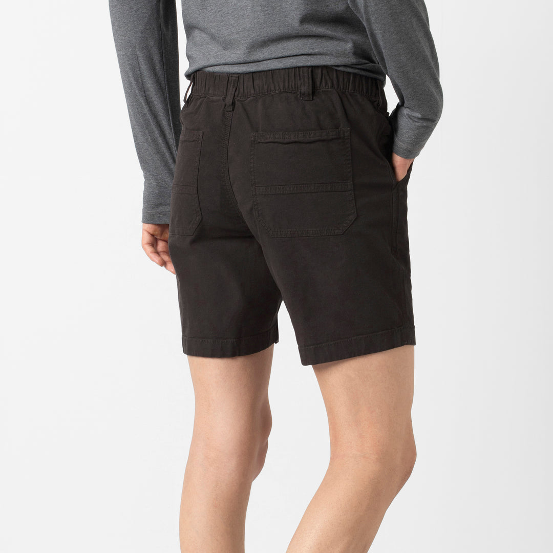 Canvas Short Black back on model
