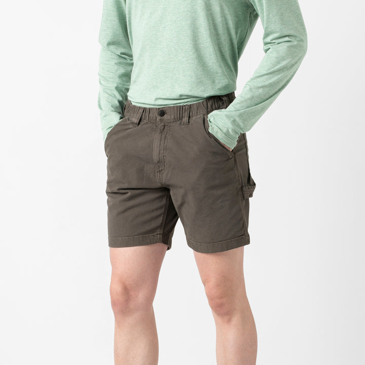 Canvas Short Coal side on model