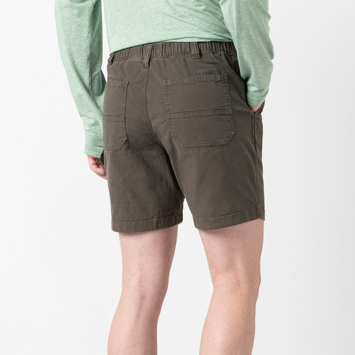 Canvas Short Coal back on model