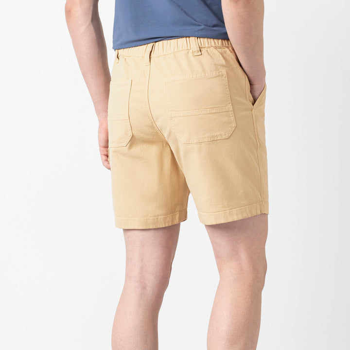 Canvas Short Sand Dune back on model