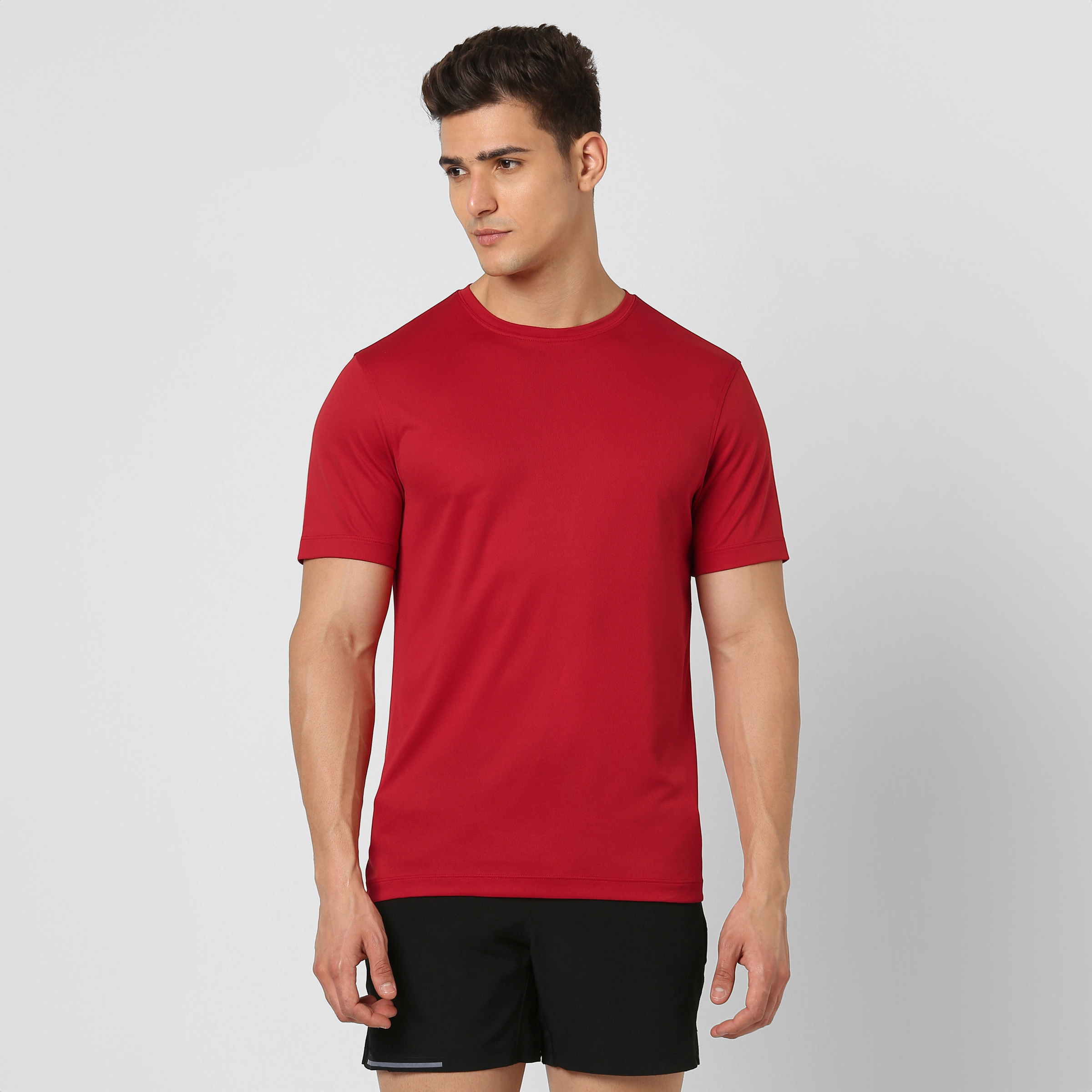 Circuit Tee Red front on model