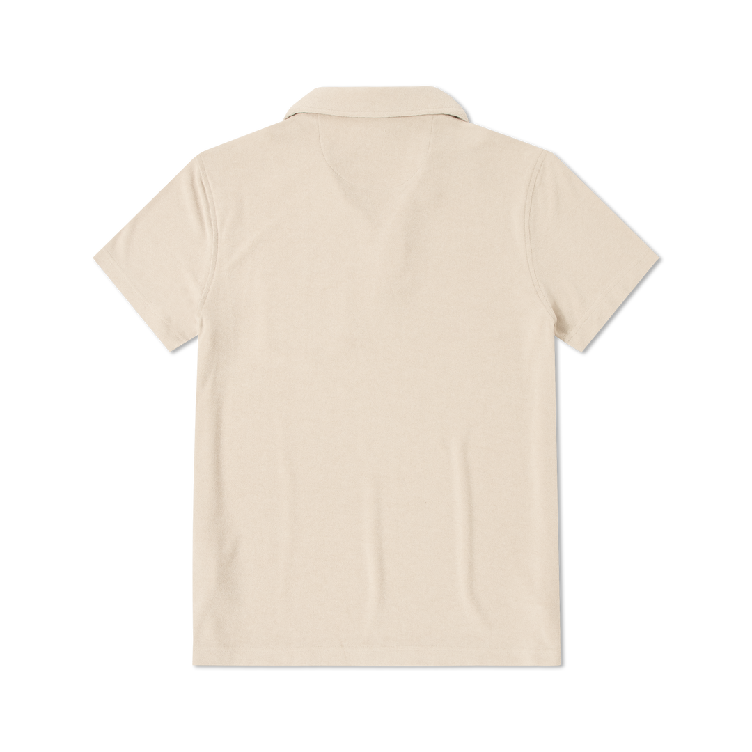 Coastal Terry Polo Bone back flat