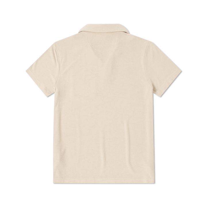 Coastal Terry Polo Bone back flat