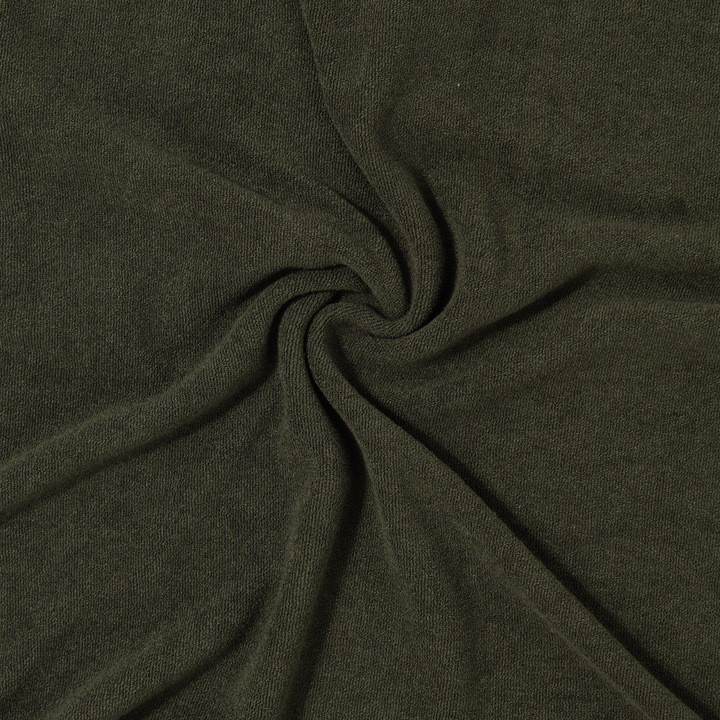 Coastal Terry Polo Dark Pine fabric detail