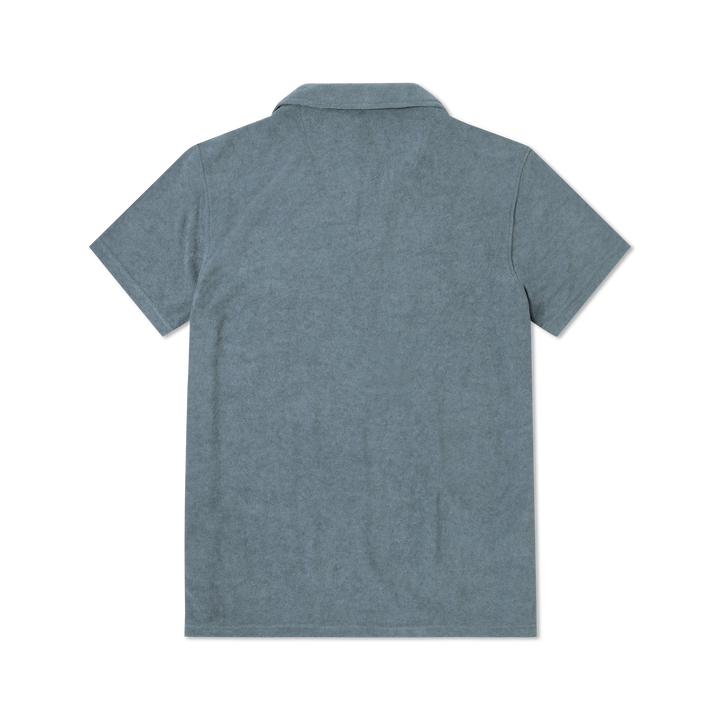 Coastal Terry Polo Denim back flat