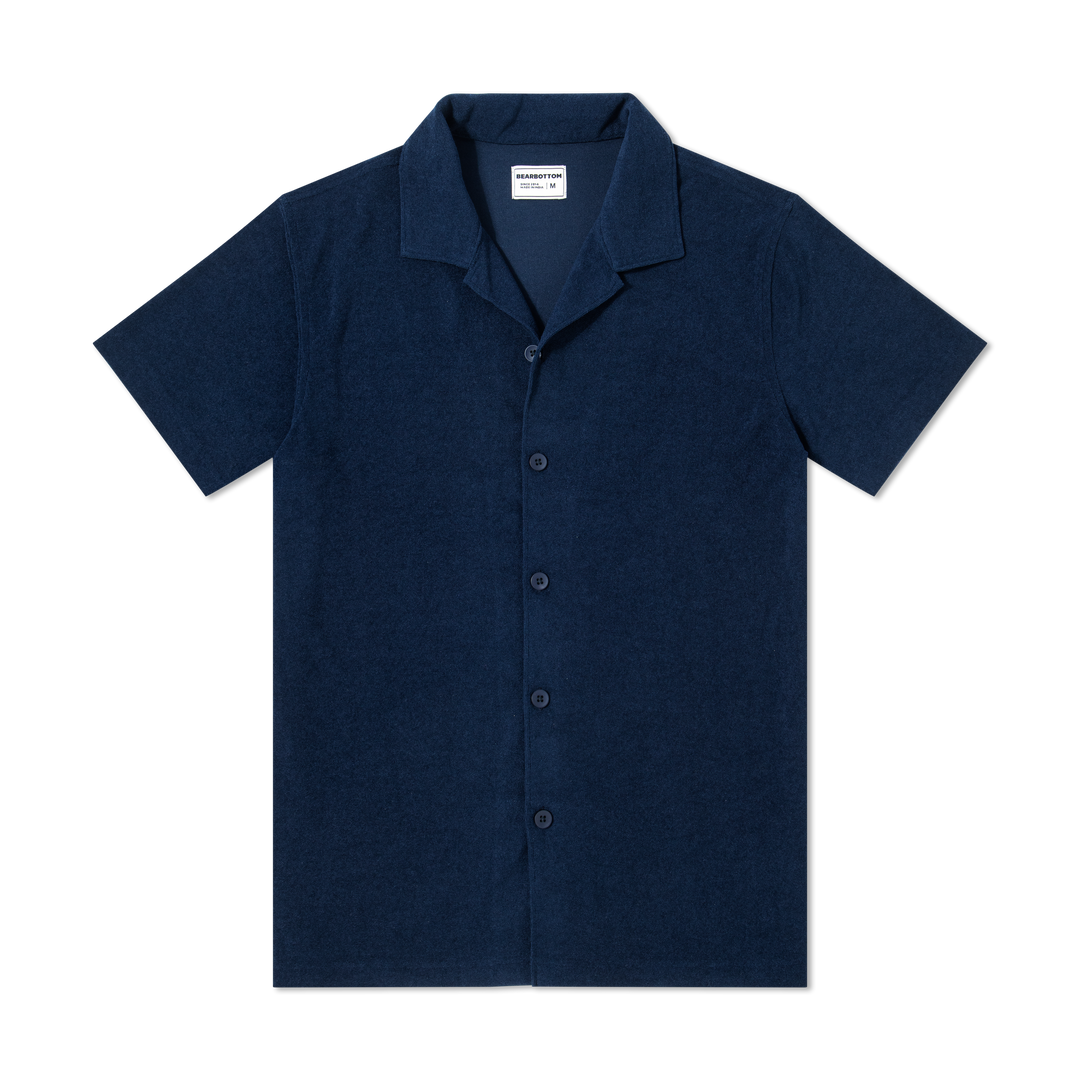 Coastal Terry Shirt Navy front flat