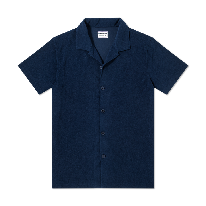 Coastal Terry Shirt Navy front flat