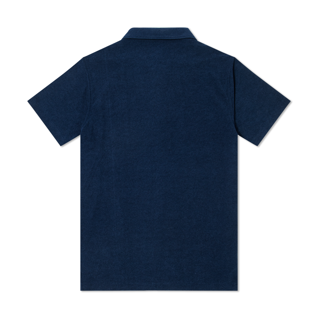 Coastal Terry Shirt Navy back flat