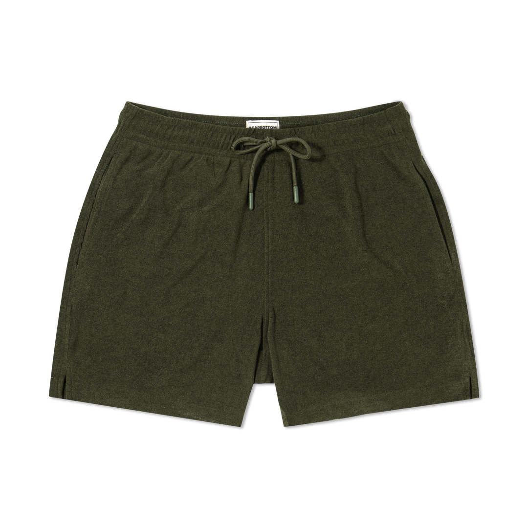 Coastal Terry Short Dark Pine front flat
