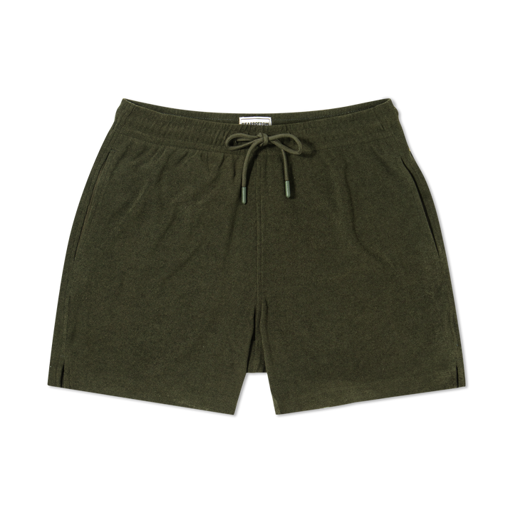 Coastal Terry Short Dark Pine front flat