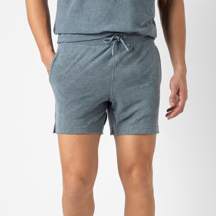 Coastal Terry Short Denim front on model