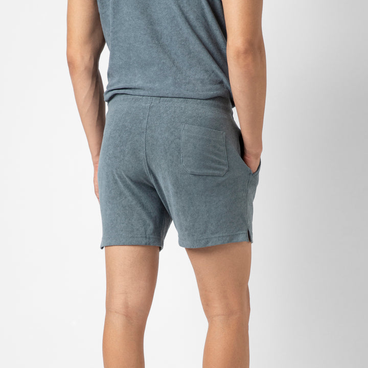 Coastal Terry Short Denim back on model