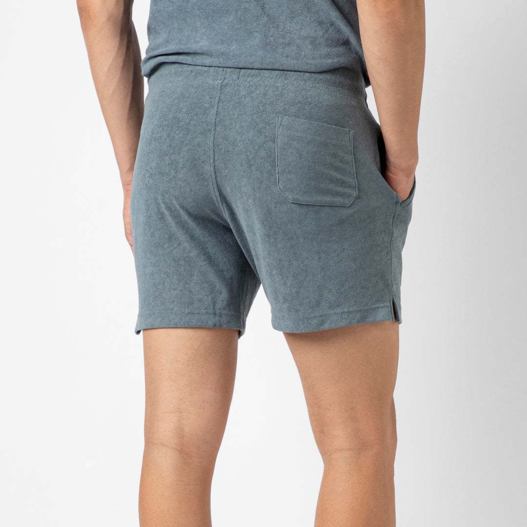 Coastal Terry Short Denim back on model