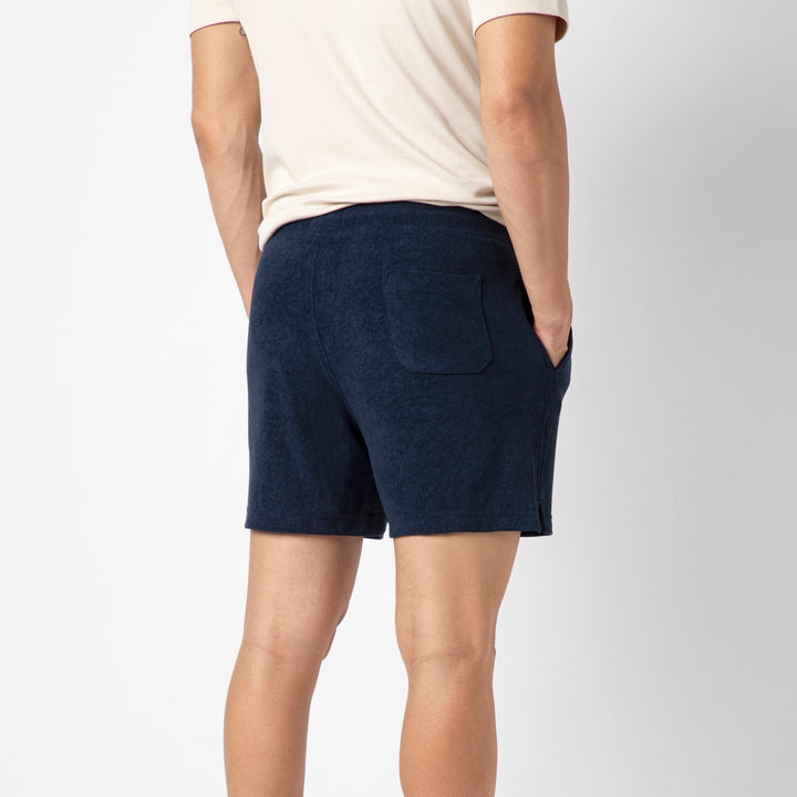 Coastal Terry Short Navy back on model