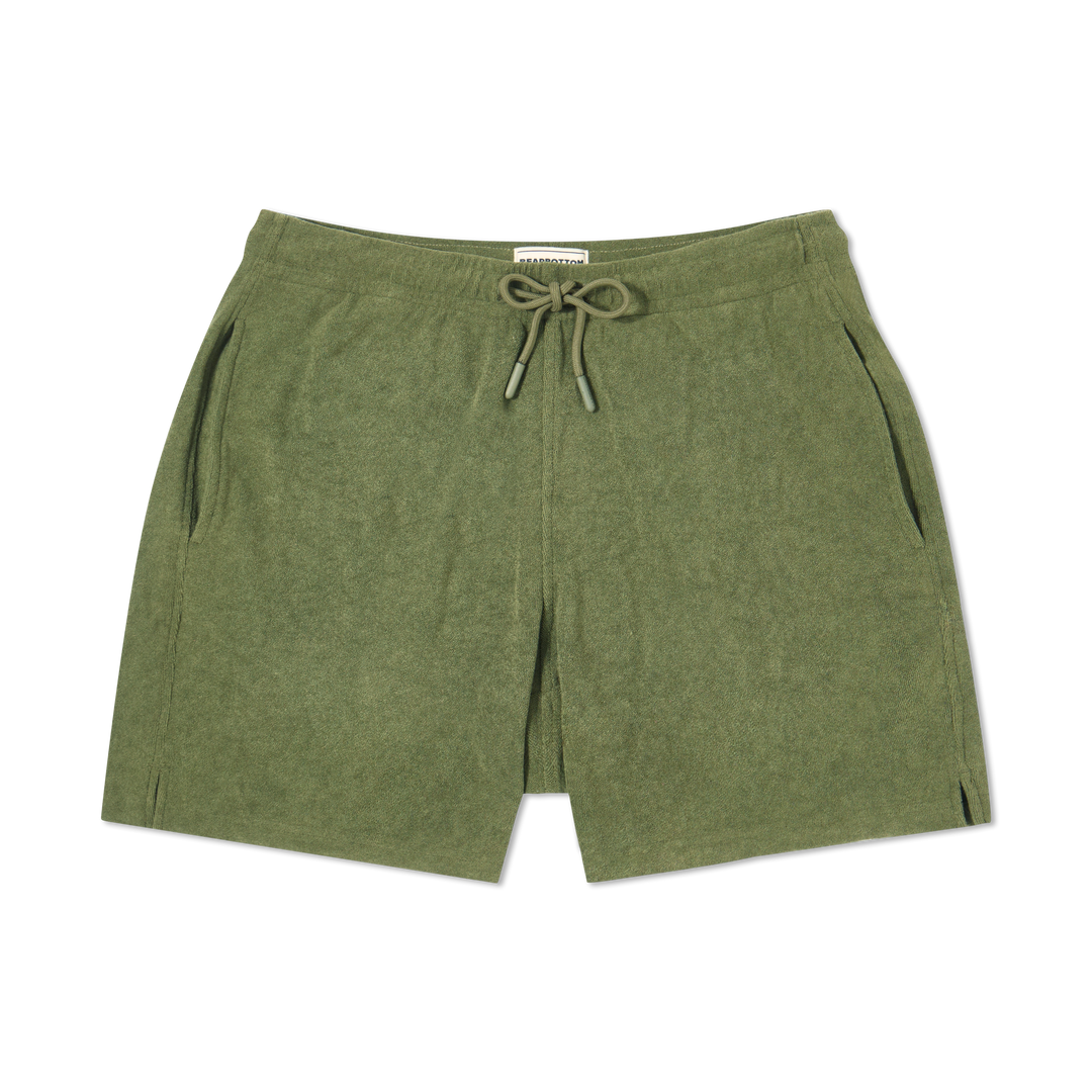 Coastal Terry Short Olive front flat