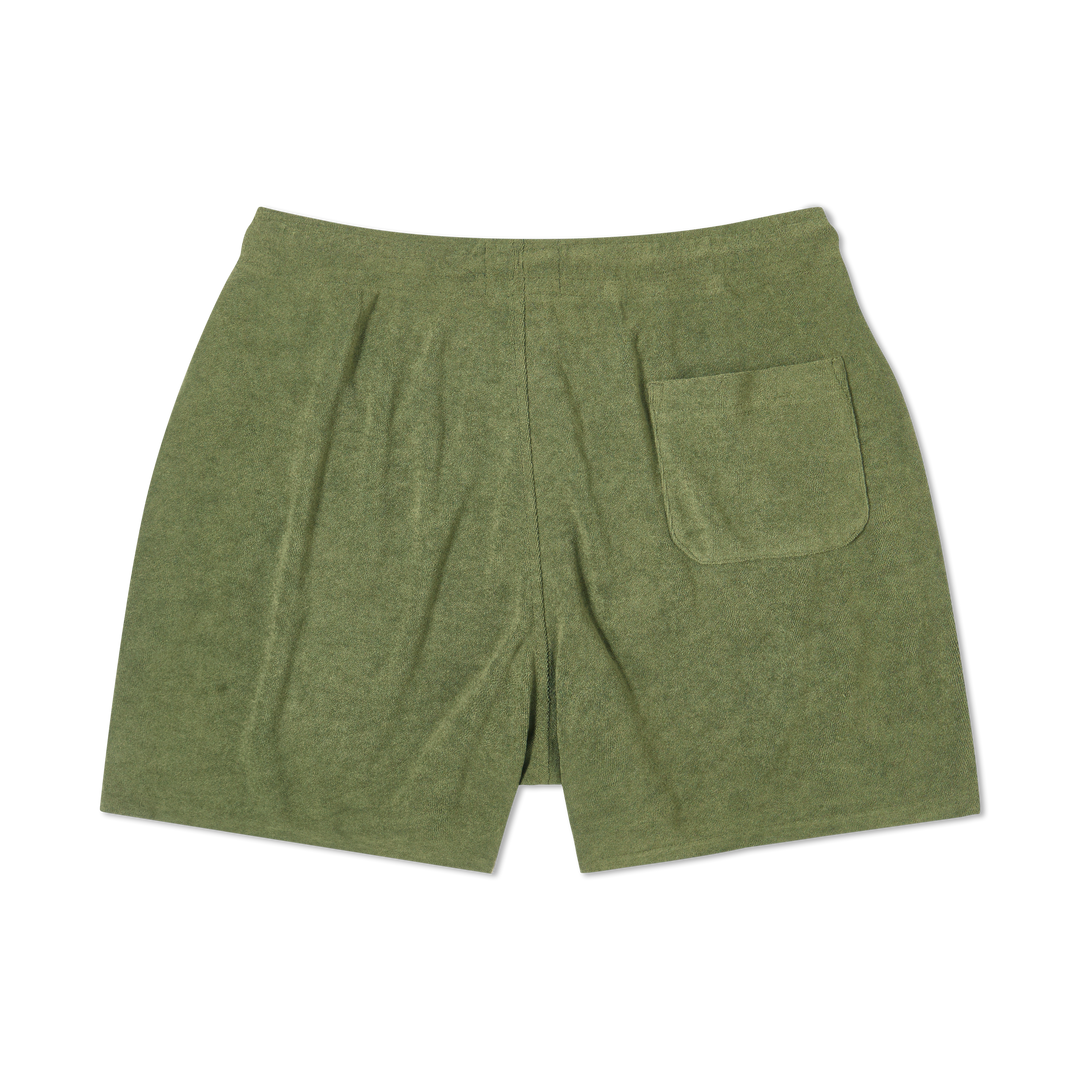 Coastal Terry Short Olive back flat