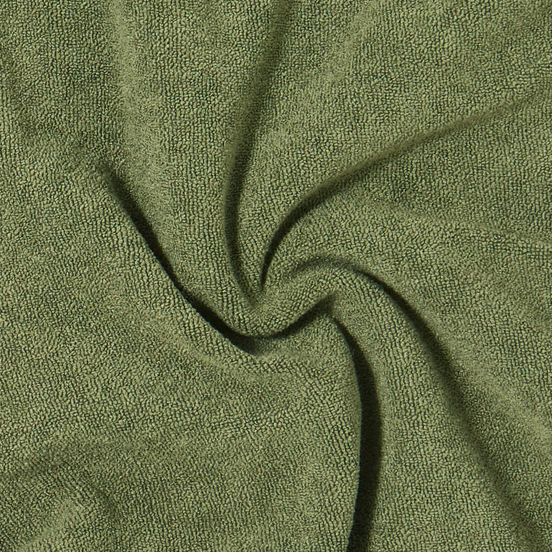 Coastal Terry Short Olive fabric detail